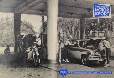 "Illustrierter Motorsport" Sports-Magazine 1960 Gasstation-Motive (6299)